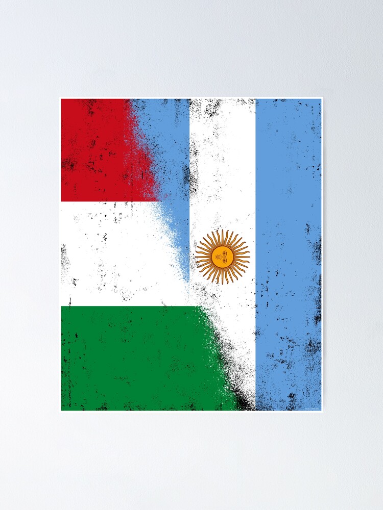 Italy And Argentina Argentinian And Italian Mix Flags Bandera De Argentina Y Italia Bandiere Italia E Australia Poster By Artistashop Redbubble