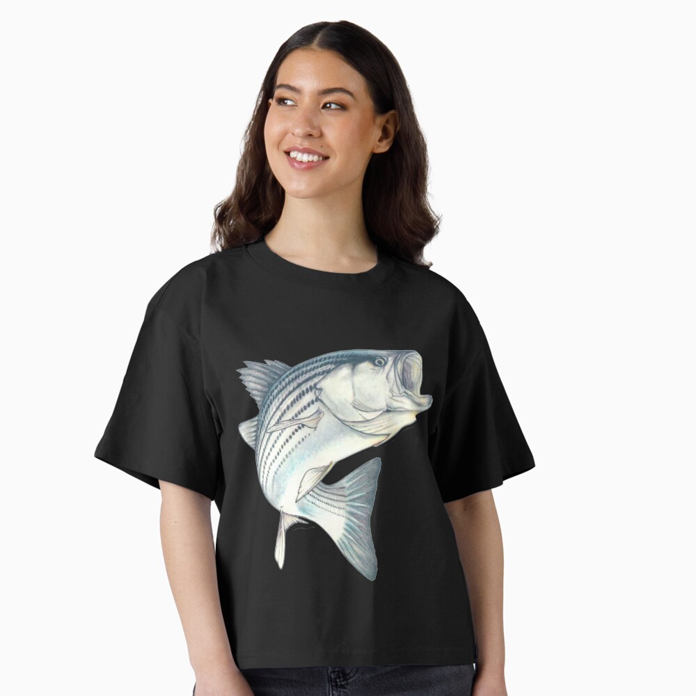 Striped Bass Fishing Oversized T-Shirt
