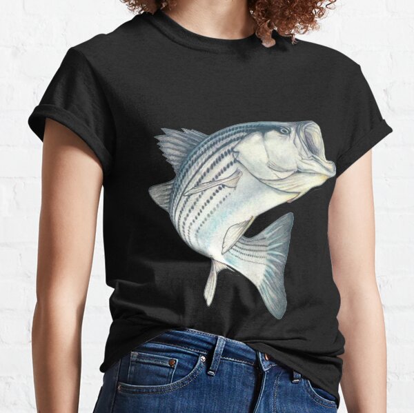 Camisas de pesca para hombre con lubina de boca grande: manga