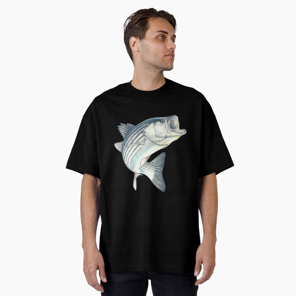 Striped Bass Fishing Oversized T-Shirt