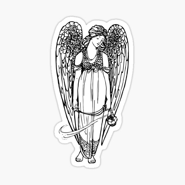 Vista previa del artículo con la obra «Ángel femenino», diseñado y vendido por emphatic.