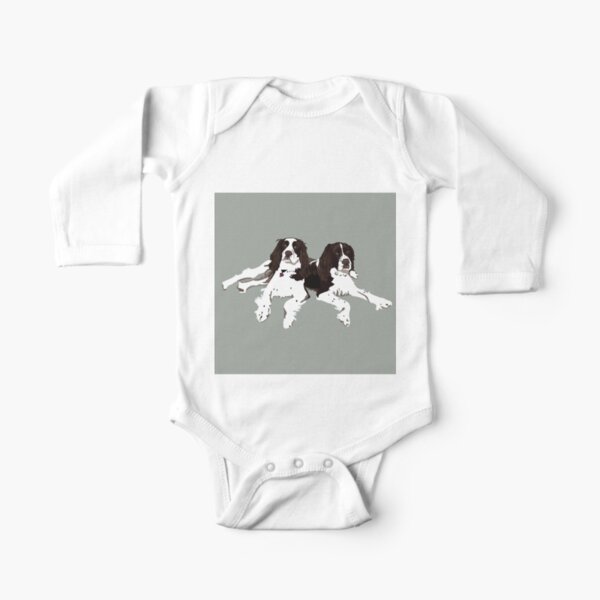 Springer Spaniel Buddies Long Sleeve Baby One-Piece