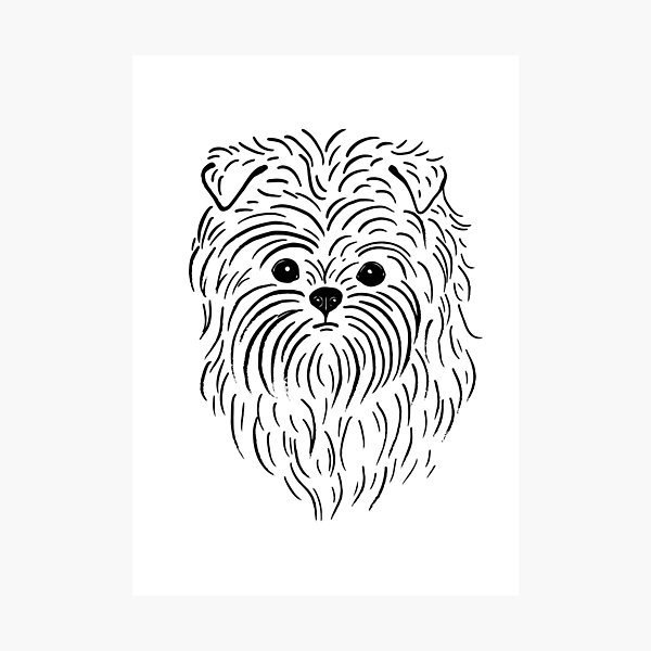 Item preview, Affenpinscher (Black and White) designed and sold by illucalliart.