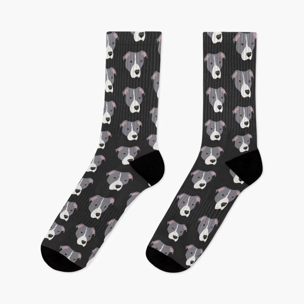 Item preview, Grey and White Pit Bull designed and sold by KCPetPortraits.