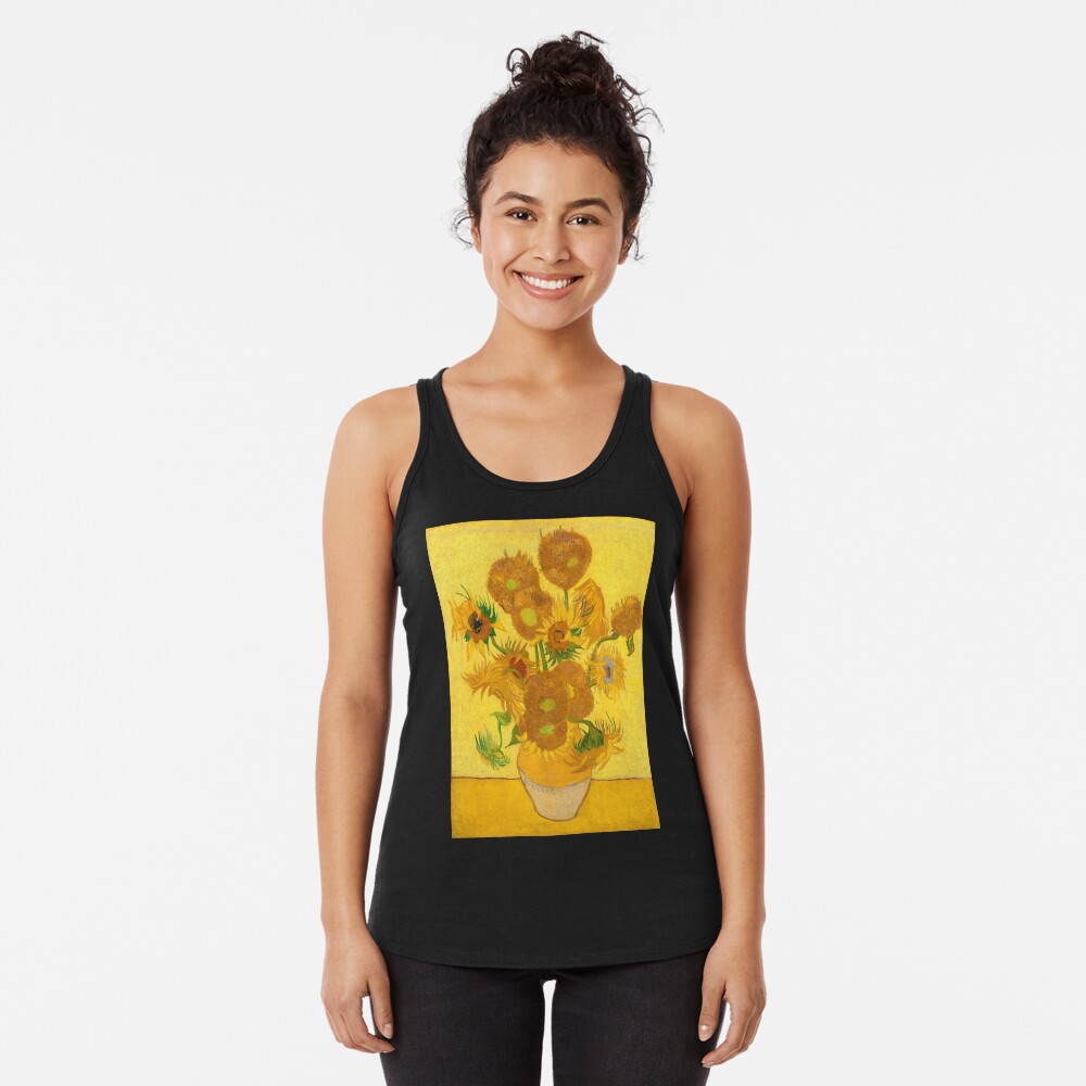 Discover Vincent Van Gogh Sunflowers Famous Painting Yellow Sun Flowers Tank Top