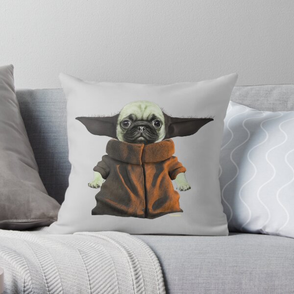 Baby Pugda Throw Pillow