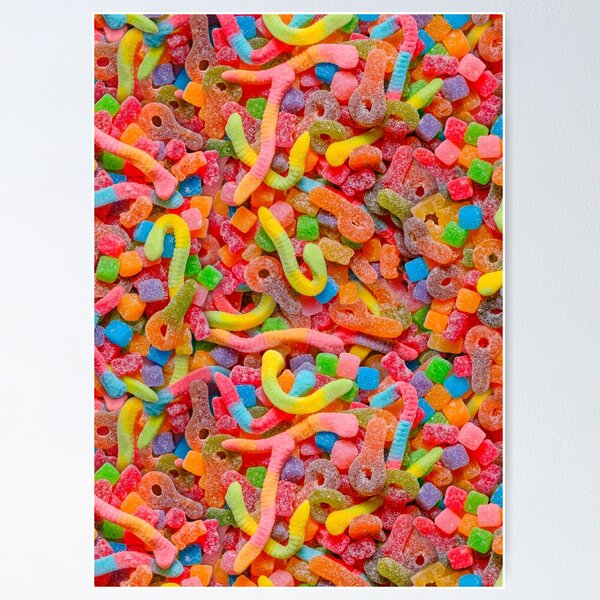 Item preview, Party Mix Neon Sour Gummies Real Candy Pattern designed and sold by patternsoup.