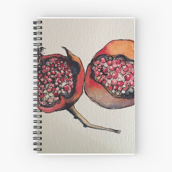 Item preview, Pomegranate. Pen and wash. designed and sold by Elizabeth Moore Golding.