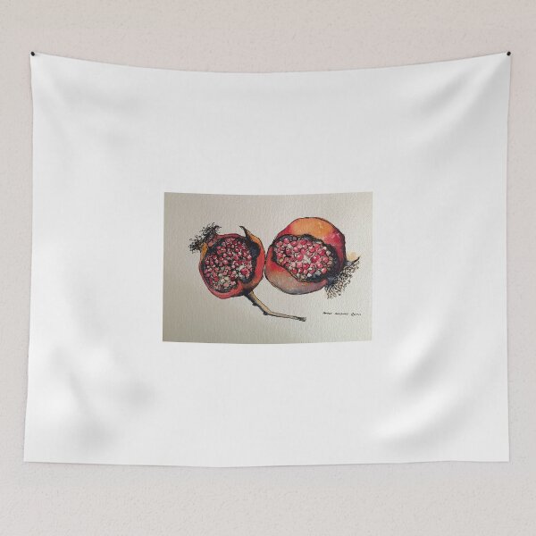 Item preview, Pomegranate. Pen and wash. designed and sold by Elizabeth Moore Golding.