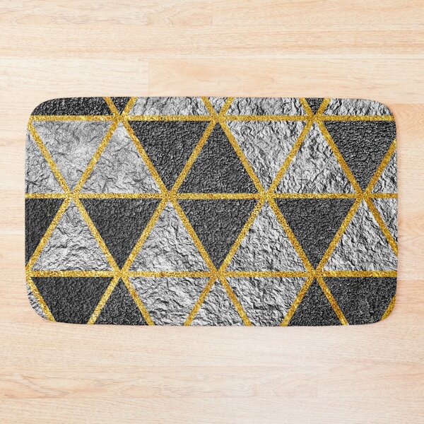 Item preview, Charcoal Grey on Gold Trimetric designed and sold by art-in-a-bottle.