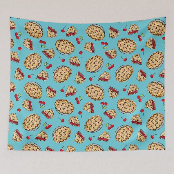 Item preview, Cherry Pie - Cherries on blue designed and sold by littlearrow.