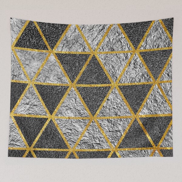 Item preview, Charcoal Grey on Gold Trimetric designed and sold by art-in-a-bottle.