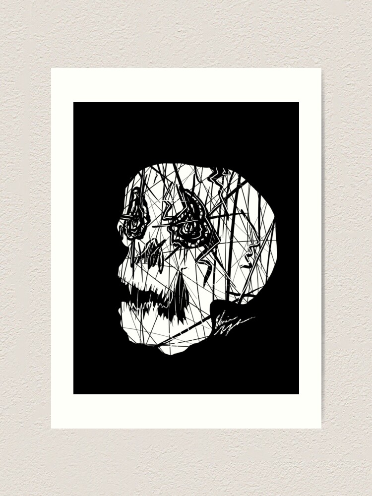 Alternate view of Slashed Skull Art Print