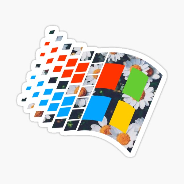 Vista previa del artículo con la obra «Windows 95 - Flores», diseñado y vendido por hyper-fish.