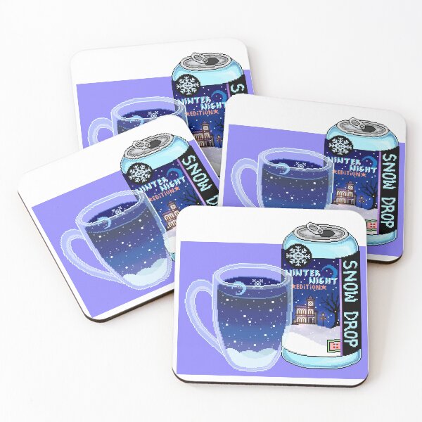 Item preview, Snow Drop Winter Night Pixel Soda designed and sold by MetallicWings15.
