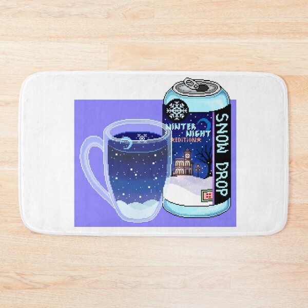 Item preview, Snow Drop Winter Night Pixel Soda designed and sold by MetallicWings15.