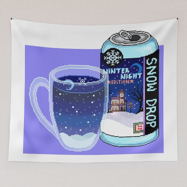 Item preview, Snow Drop Winter Night Pixel Soda designed and sold by MetallicWings15.