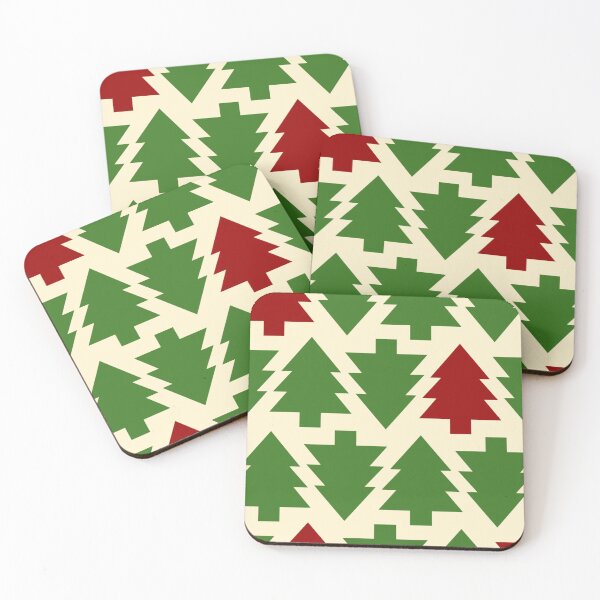 Item preview, Festive Red and Green Christmas Trees designed and sold by Linda Roisum.
