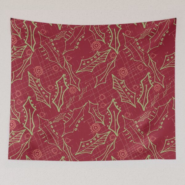 Item preview, Holly on Red designed and sold by Meg M Studio.