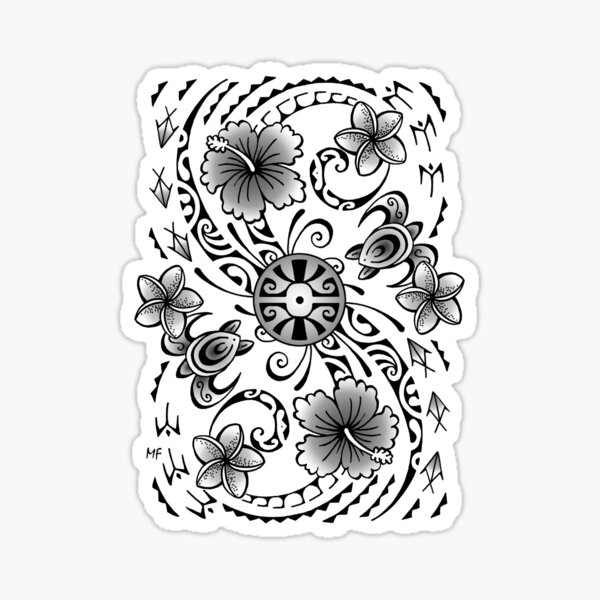 Polynesian tatto art Sticker