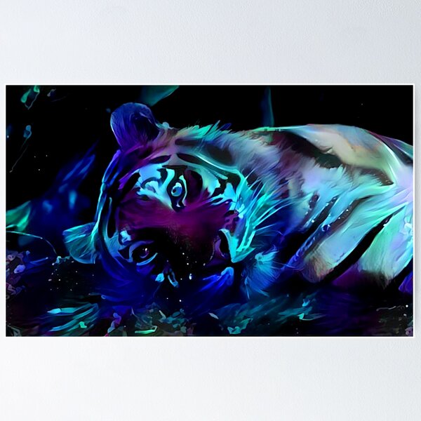 Neon Moody Tiger | Sticker