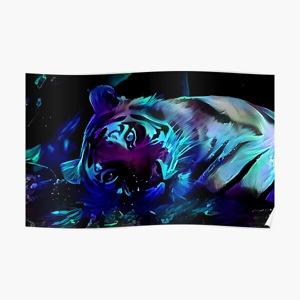 Blacklight Tiger Dreams Poster