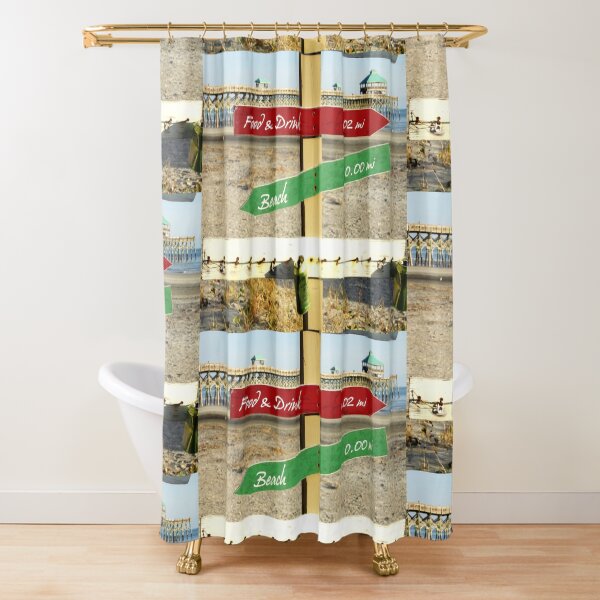 To the Beach by Jan Marvin Shower Curtain
