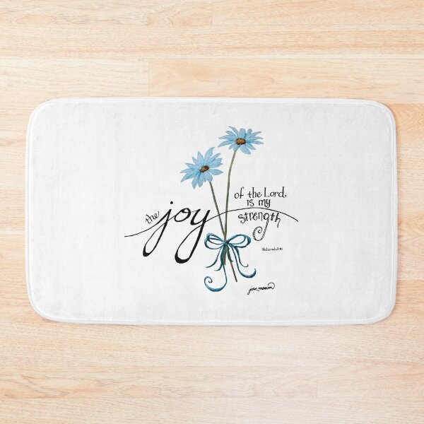 Item preview, The Joy of the Lord is my Strength Blue Daisies designed and sold by Jan Marvin Art Studio.