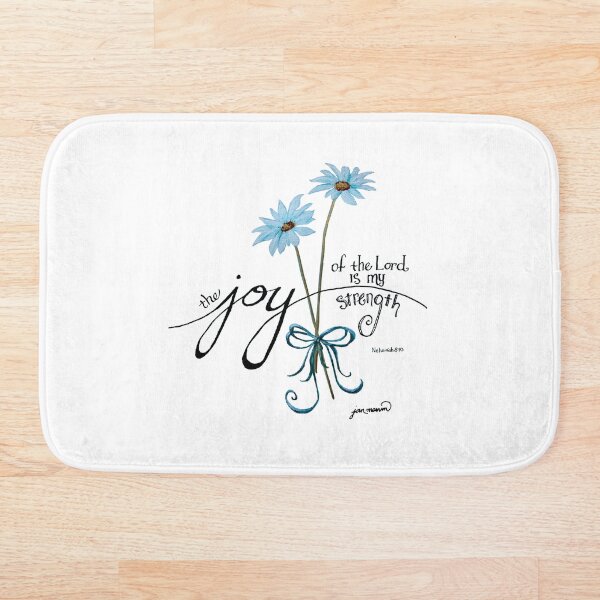 Item preview, The Joy of the Lord is my Strength Blue Daisies designed and sold by Jan Marvin Art Studio.