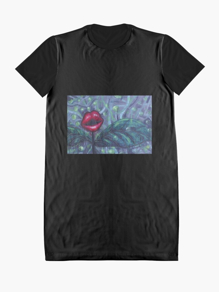 Alternate view of Floral Hellscape IV Graphic T-Shirt Dress