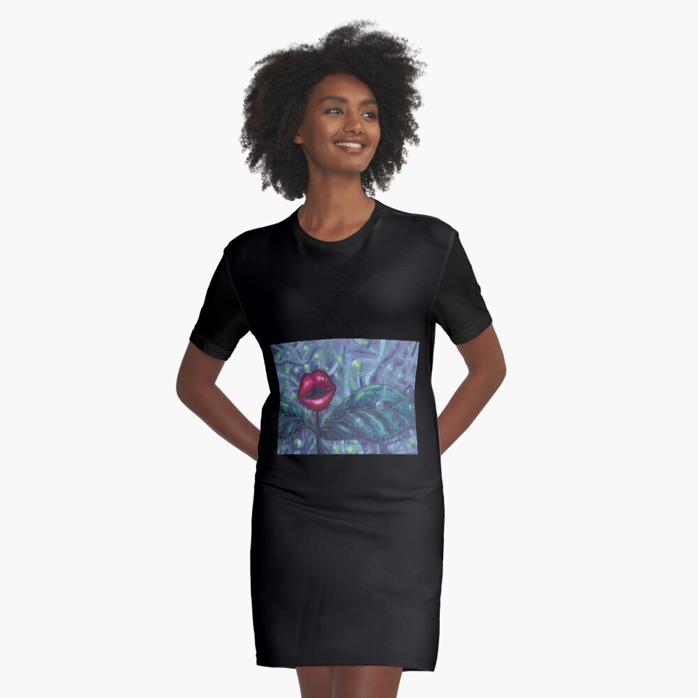 Floral Hellscape IV Graphic T-Shirt Dress