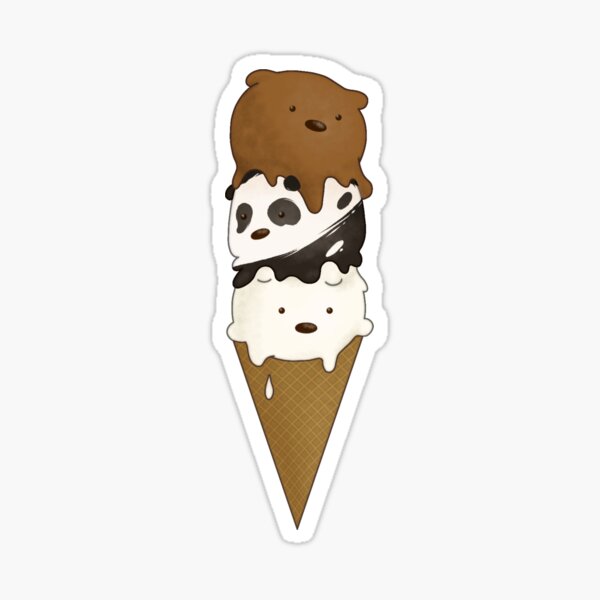 Buy Kawaii Food Collection Felt Stickers - Ice Cream at Tofu Cute