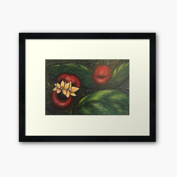 Floral Hellscape V Framed Art Print