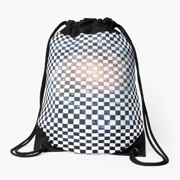 Box Painted as a Checkerboard and #Galaxy #SpiralGalaxy #MilkyWay, Astronomy, Cosmology, AstroPhysics, Universe Drawstring Bag