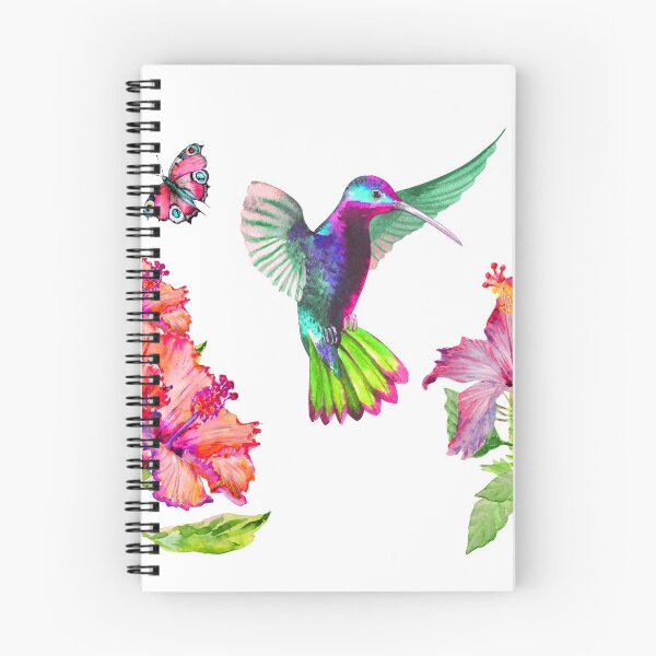 Item preview, Colibrí y mariposas entre hibiscos designed and sold by gabmenfer.