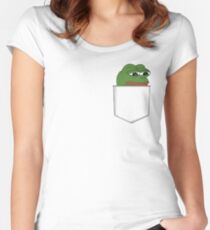 Sad Pocket Pepe Women's Fitted Scoop T-Shirt