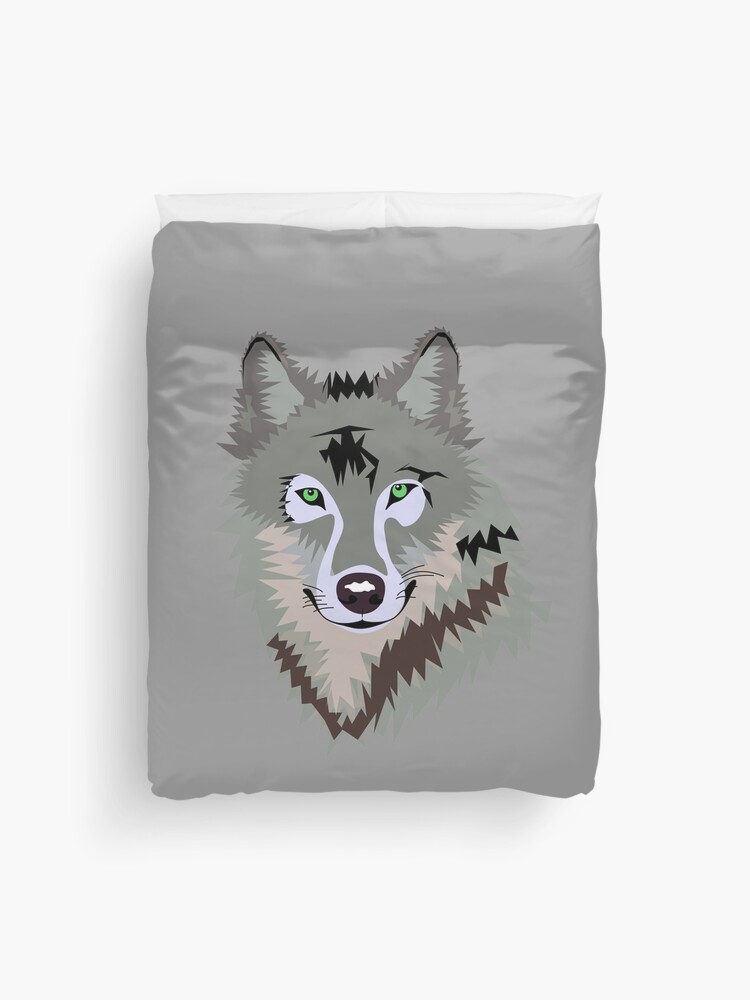 Green eyed wolf