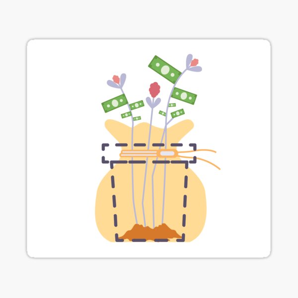 Flower Money Sticker