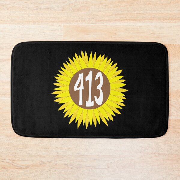 Item preview, Hand Drawn Massachusetts Sunflower 413 Area Code designed and sold by itsrturn.