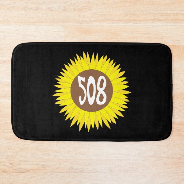 Item preview, Hand Drawn Massachusetts Sunflower 508 Area Code designed and sold by itsrturn.