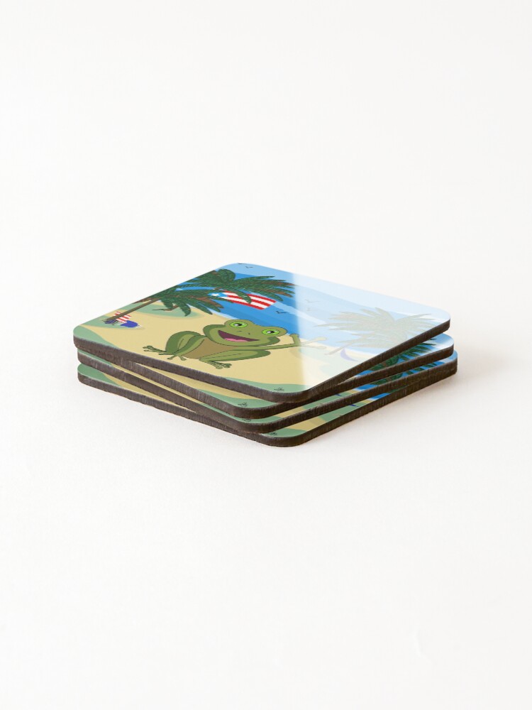 Thumbnail 4 of 5, Coasters (Set of 4), Puerto Rico landscape designed and sold by InesJB.