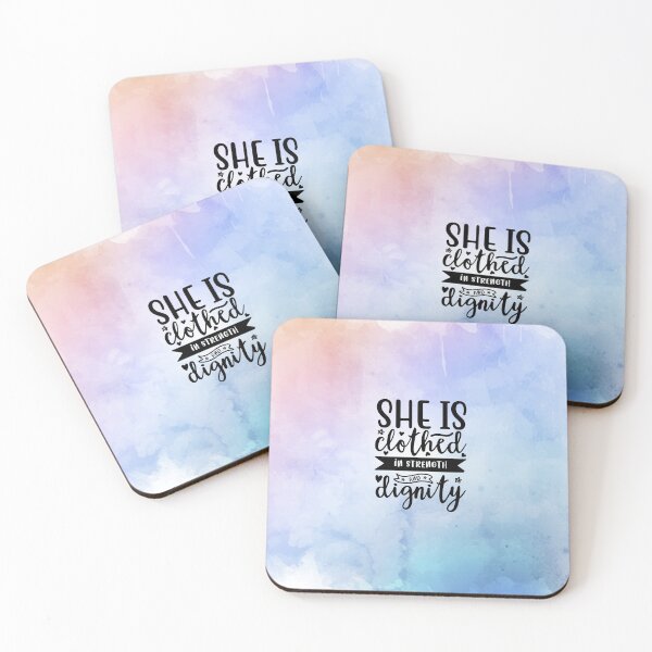 Item preview, She Is Clothed In Strength and Dignity, Christian Art Design, Christian Quote designed and sold by Logic72.