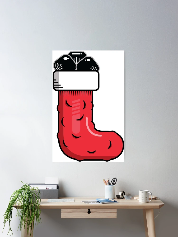 Funny Christmas stockings coal oriented xmas' Sticker