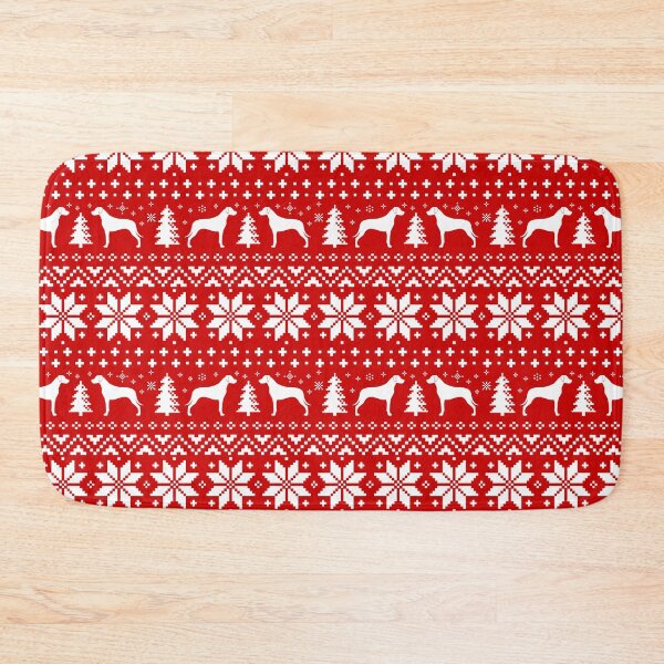 Item preview, Rhodesian Ridgeback Silhouettes Red and White Christmas Holiday Pattern designed and sold by Jenn Inashvili.