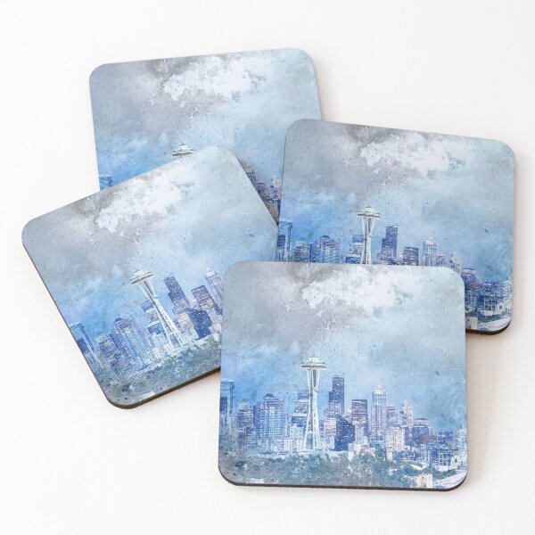 Item preview, Winter in Seattle Skyline designed and sold by Elisabeth Lucas.