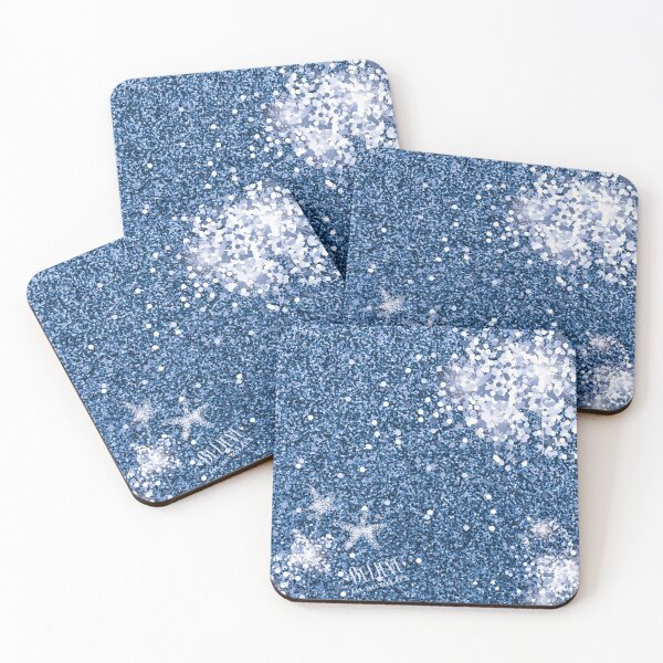 Item preview, Pantone Classic Blue 2020 Glitter Pattern Print designed and sold by ClaudiaFlores.