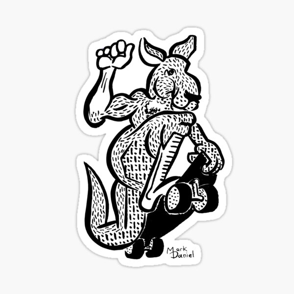 Skate Kangaroo Sticker