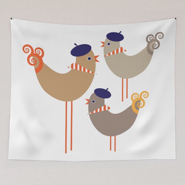 Item preview, Third Day of Christmas ... Three French Hens designed and sold by Alison Lyons.
