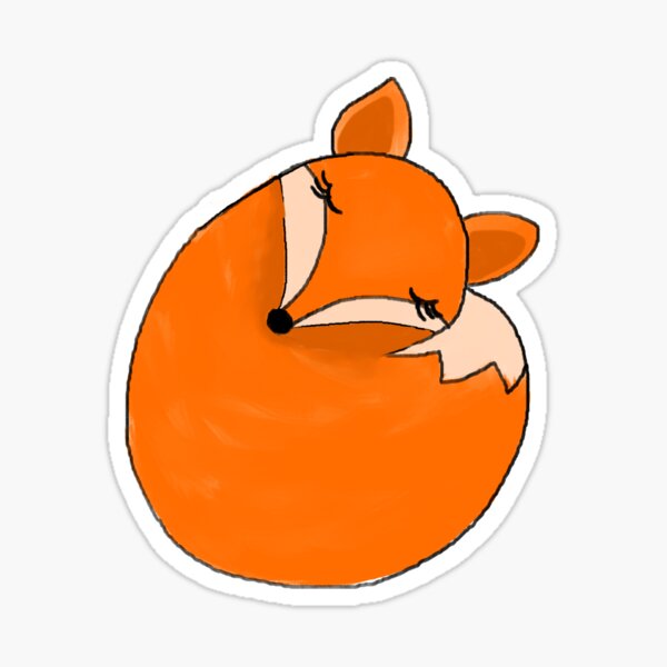 Sleepy Fox Sticker