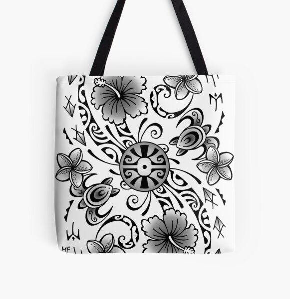 Polynesian tatto art All Over Print Tote Bag